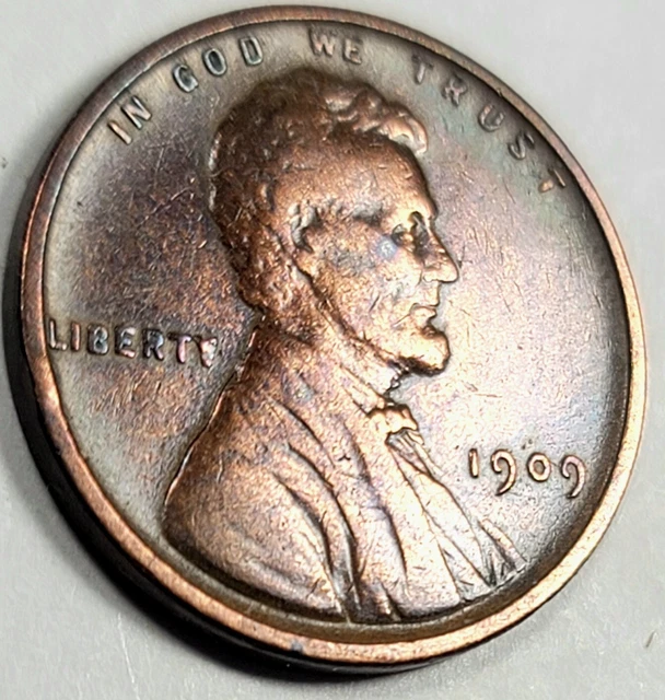 1909 P Lincoln Cent Wheat Penny VF. Very Fine Condition