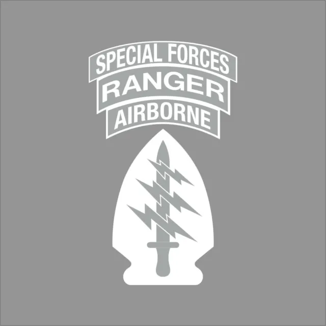 US Army Special Forces Ranger Airborne Military 1 Color Window Wall Vinyl Decal