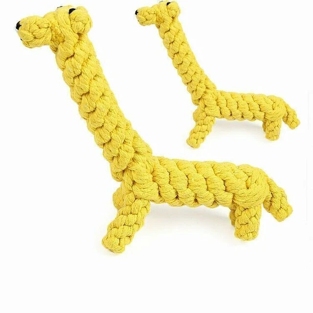 Dog Pet Puppy Chew Toys for Teething Boredom Dogs Rope Ball Knot Training Teeth