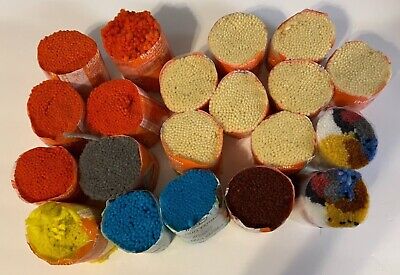 Lote de paquetes de 20-1 oz de hilo de enganche de alfombra precortada varios colores vintage