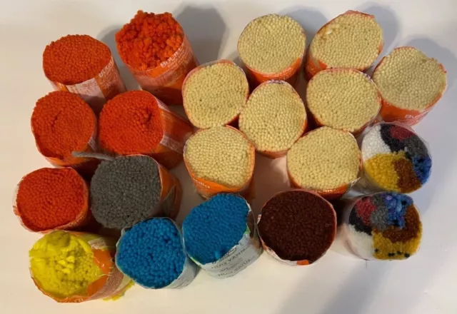 Lote de paquetes de 20-1 oz de hilo de enganche precortado 100 % acrílico varios colores vintage