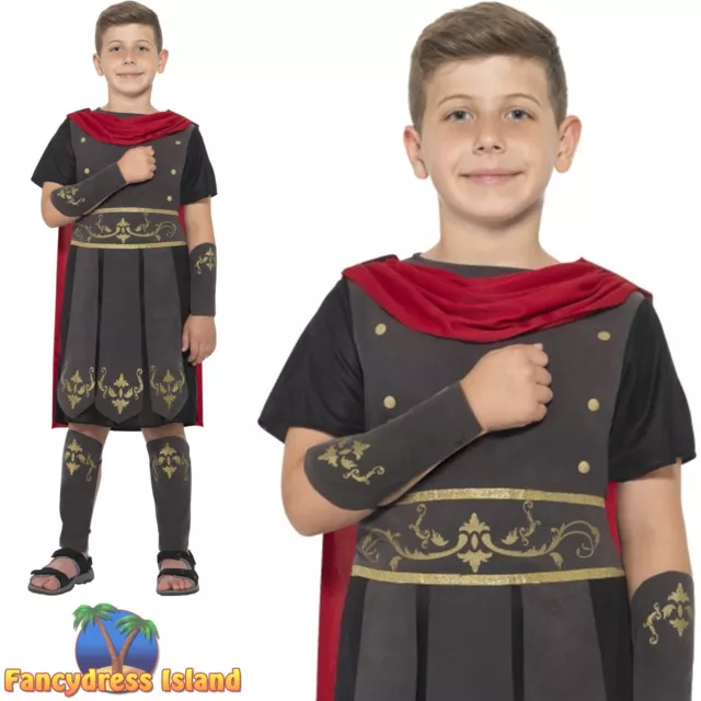 Smiffys Roman Soldier Gladiator Kids Childs Fancy Dress Costume