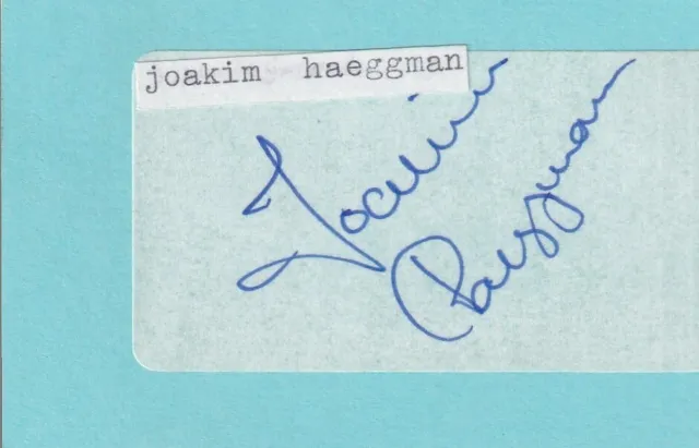 Joakim Haeggman - European Tour Golfer Signed Address Label (Laid onto card)