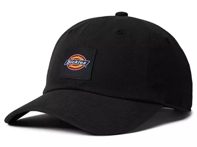 DICKIES WASHED CANVAS Cap Baseball Hat Black Adjustable Snapback ...