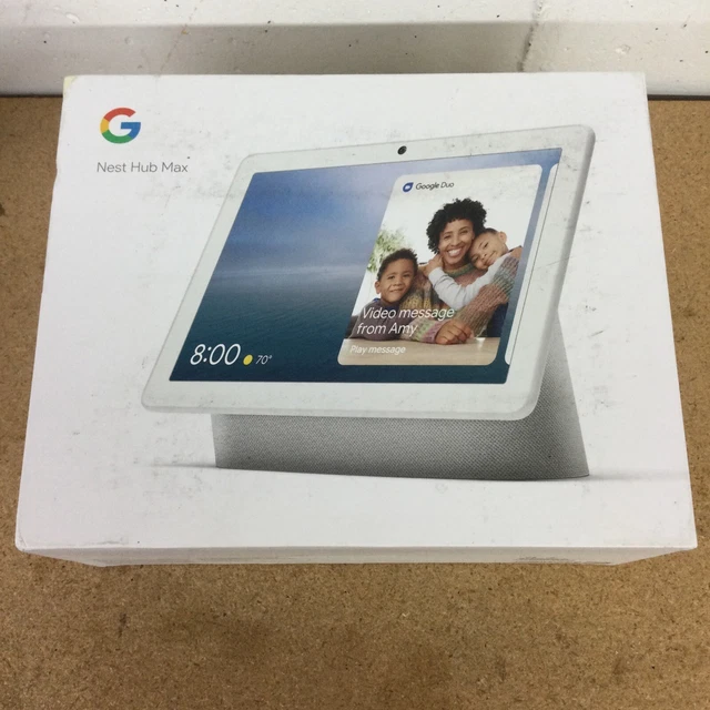 GOOGLE NEST HUB Max Smart Speaker Chalk (GA00426US) New Open Box