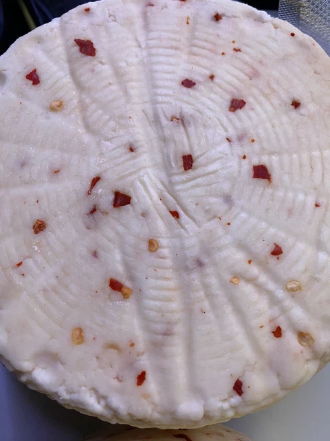 Formaggio Pecorino Peperoncino Lavoro Artigiano Casareccio Forma Intera Morbido