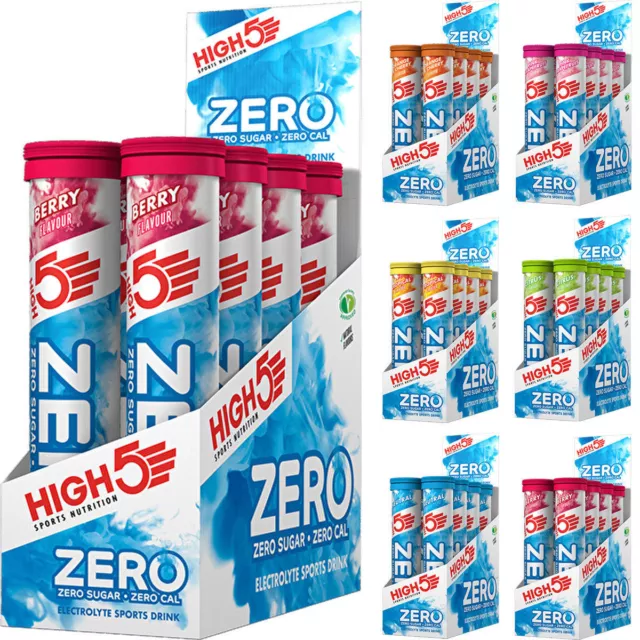 High 5 Zero Electrolyte Hydration Tabs x 8 Tubes 160 Tabs High5 Energy Tablets