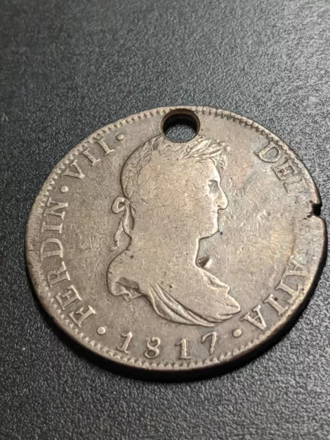 1817 Mexico JJ  silver coin 8 reales