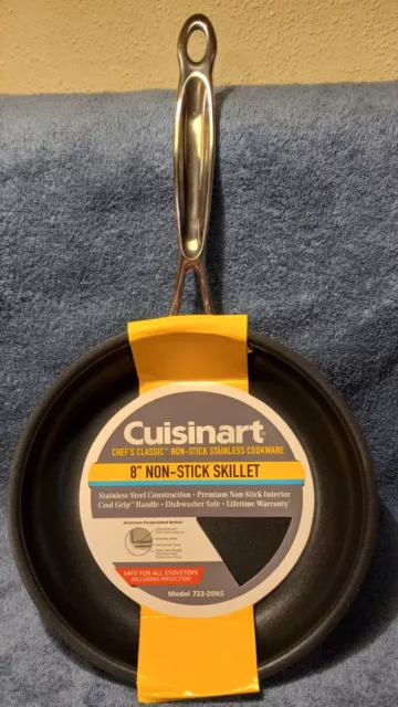 New Cuisinart 8 Inch Non-Stick Skillet #722-2Ons