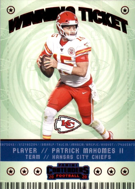 2020 Panini Contenders Winning Ticket Ruby #1 Patrick Mahomes II