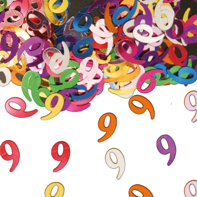 Coriandoli da tavolo con numero 9 compleanno decorazione da tavolo decorazione festa decorazione da tavolo per feste