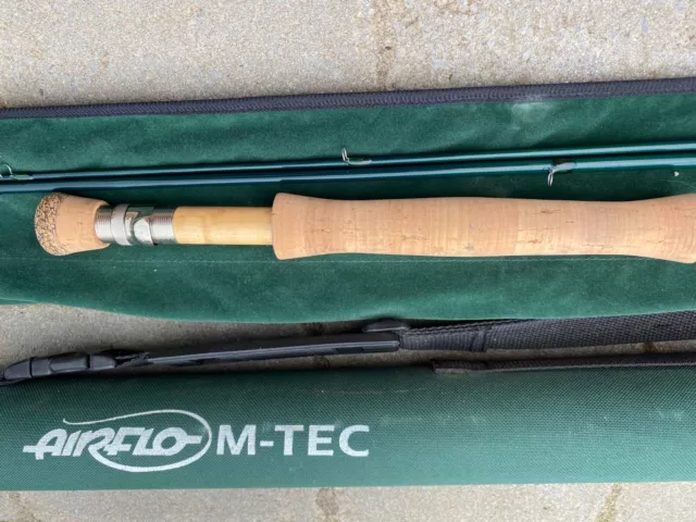 AIRFLO M-Tec 3PC 9'6" Fly Fishing Rod With Solid Carry Case.  Never Used
