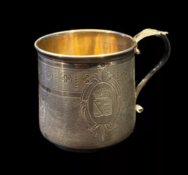 TIMBALE EN ARGENT Massif XIX Eme Siècle &amp; Armorié &amp; Comte &amp; Noblesses ...