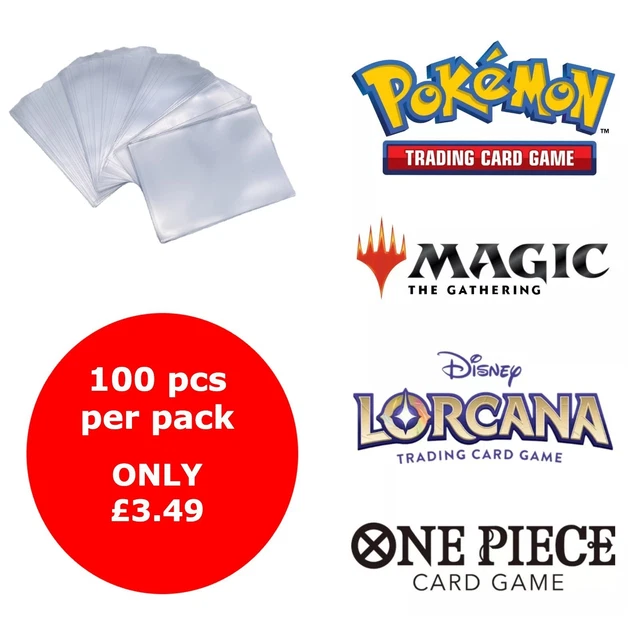 Ultra PRO Standard Soft Sleeves  100 Pack  Clear, Acid-Free For MTG & Pokemon  Cards Ultra Pro Pokemon Sleeves