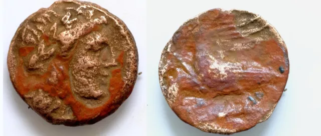 Sicily Akragas c. 275-240 BC AE18mm 3g Apollo Eagle