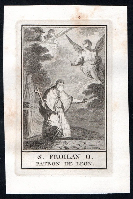 Antico inserzione 1800 de San Froilan O. santino estampa holy card image pieuse
