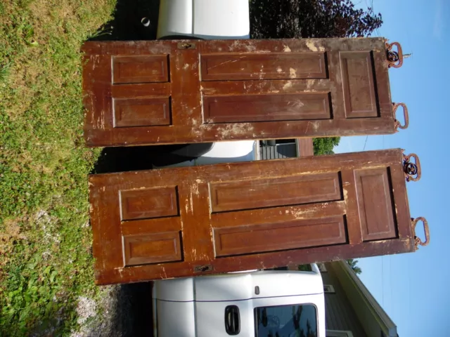 Victorian Antique raise panel pocket doors H 98" x W 33" W 1 3/4" 1880's, EACH!