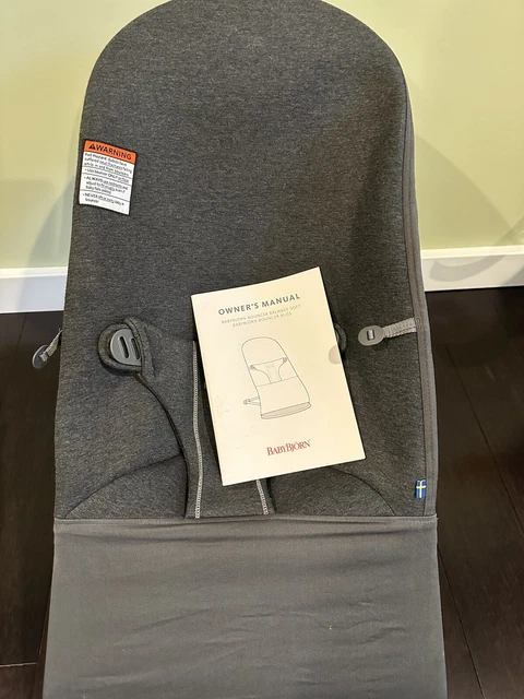 BabyBjörn Bliss Bouncer Dark Gray with Extra Seat Cover