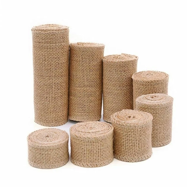 2M Natürliche Jute Hessian Band Rollen Vintage Rustikal Hochzeit Dekoration Ch