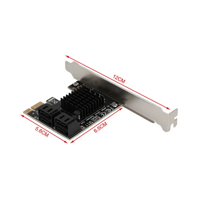 Up 6Gbps PCIE to 4 Ports SATA III Express USB 3.0 Expansion Card SSDs Adapter 2