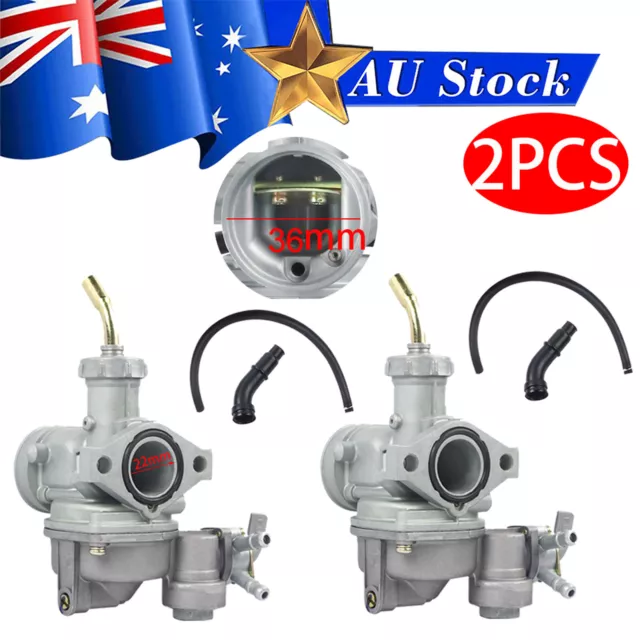 2*Honda CT110 Postie Bike Carburetor Carby Kit + Fuel Tape CT 110 Posty CT90 Tra