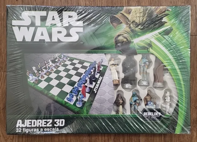 2013 Star Wars 3D Chess Game Set Limited Edition Spanish Version Rare Yoda Green
