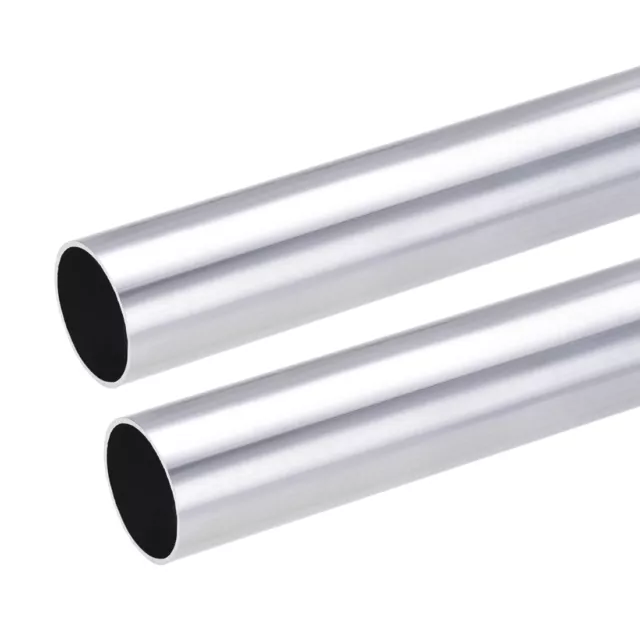 Aluminium Rond Tube 28mm OD 26mm Intérieur 300mm Sans Soudure Droit Tuyau 2Pcs