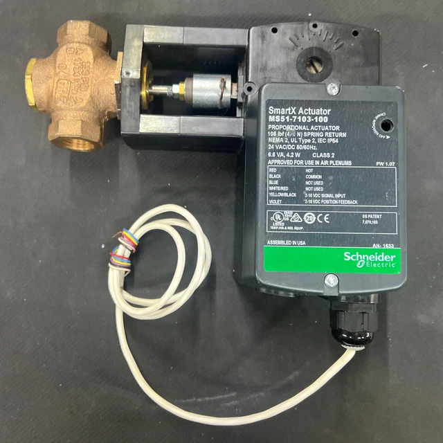 SCHNEIDER 2WAY 1 1/4” GLOBE VALVE WITH MS517103100 ACTUATOR 74.99