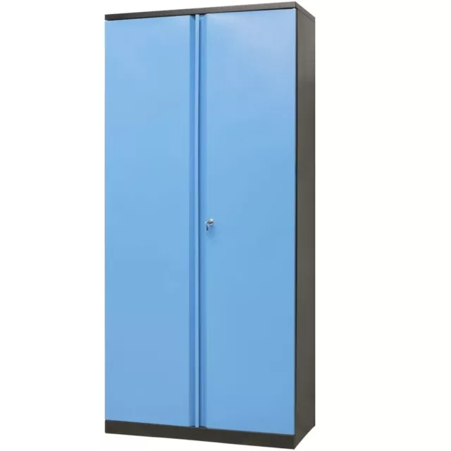 Metallschrank Werkzeug Schrank Lagerschrank Büroschrank 185x85x40cm Blau