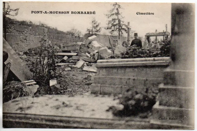 PONT A MOUSSON - Meurthe et Moselle - CPA 54 - Bombardements - cimetiere