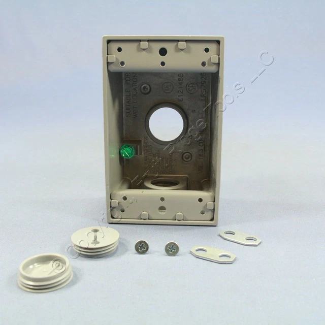 Caja de salida de 1 marcha gris fundido a presión de aluminio fundido a prueba de intemperie P&S 3/4" WPB33