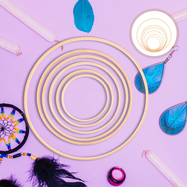 24 piezas anillo de bambú aros de bambú fiesta hágalo usted mismo anillo de bambú artesanal