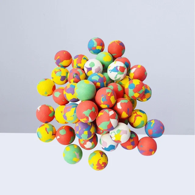 Lot De 50 Balles En Mousse Bleues - Projectiles En Éponge Pour Jeux, Entraînement Baseball Et Fêtes - Sans Danger Pour Enfants