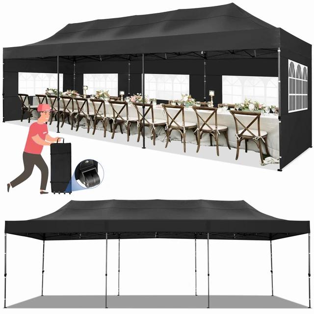 Pavillon 3x6-3x9m Partyzelt Festzelt Gartenzelt wasserdicht Zelt mit Seitenteile