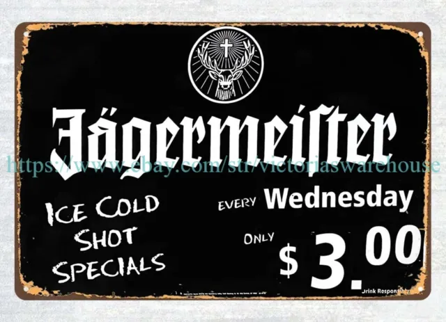 Jagermeister Beer metal tin sign hot plaque decor