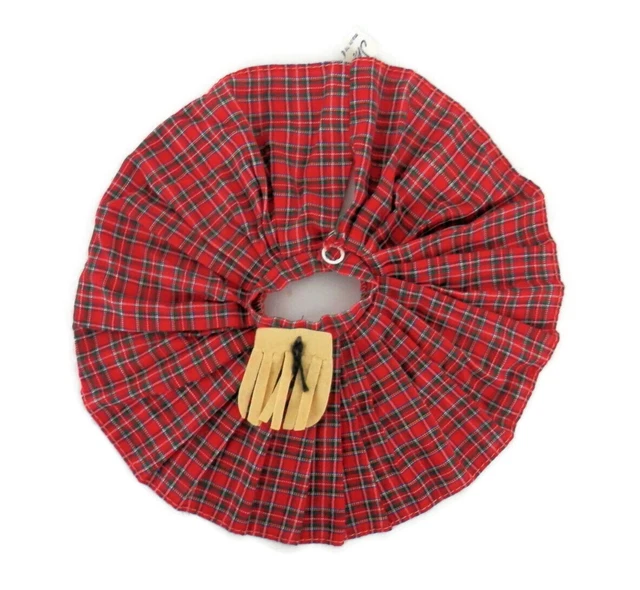 Vintage Doll Skirt Shirley Temple Ideal Red Tartan Pleated Wee Willie Winkie 2