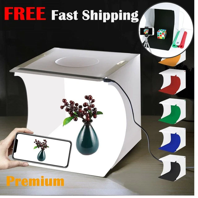 Photo Light Box Portable Small Shooting Tent White Cube Studio LED Kit Mini Room