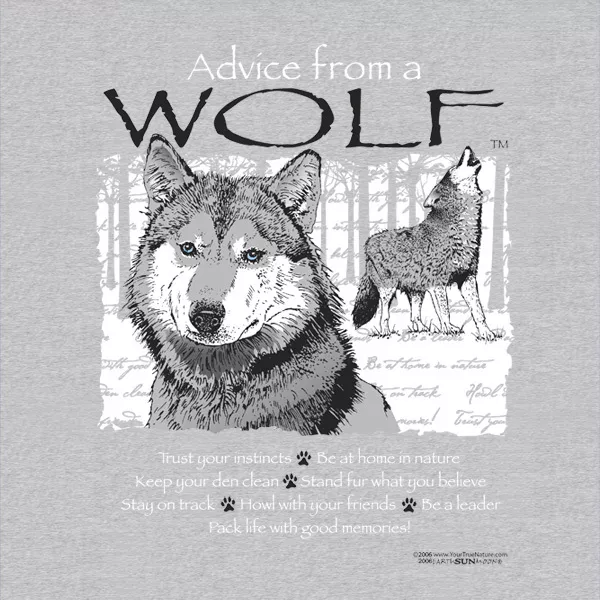 Advice From A Wolf  Adult  T-Shirt X-Large