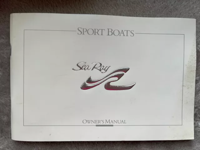 Sea Ray Sport Boats Owner's Manual - Printed 1988