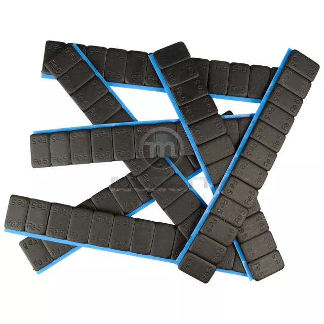 8 KLEBEGEWICHTE Schwarz Kleberiegel 12x5g Auswuchtgewichte 60g Zinkgewichte