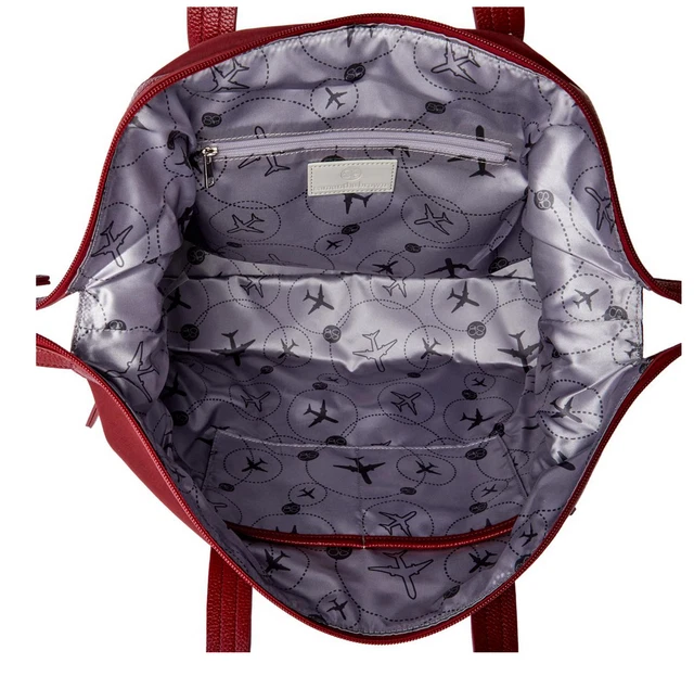 Samantha Brown TO GO Multi Compartment Travel Tote MEDIUM Size !!  BURGUNDY  nwt 2