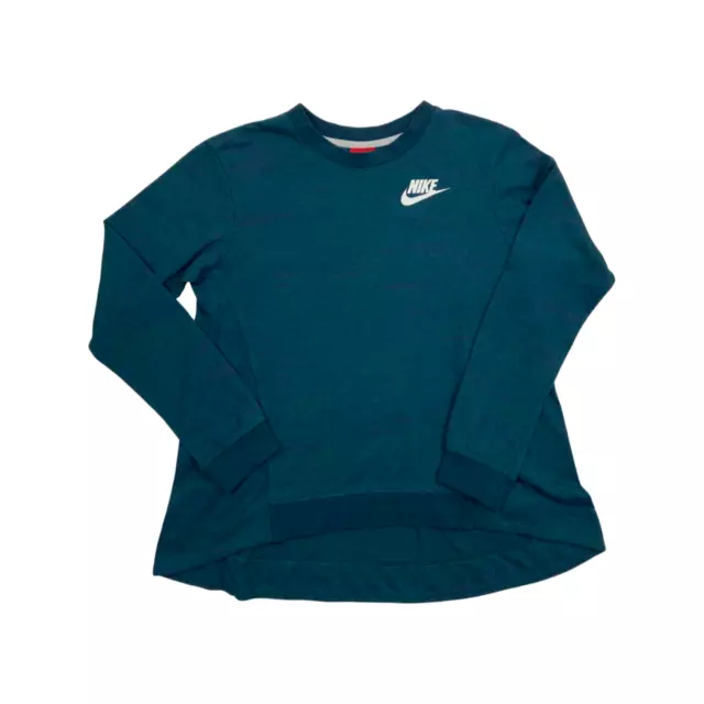 Nike Pullover Damen S Sweatshirt Oversize grün blau Fitness Sport