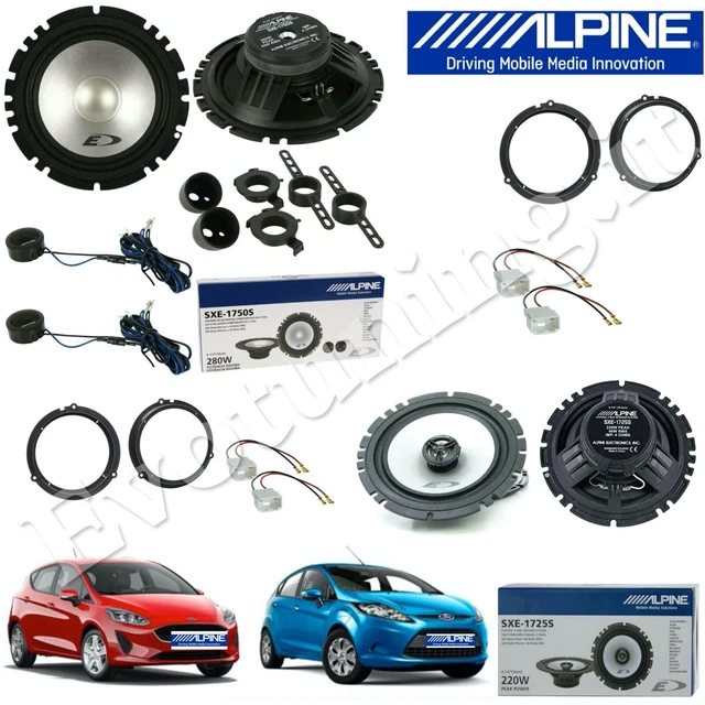 Kit 6 Haut-Parleurs Alpine avant et Arrière pour voiture Ford Fiesta de 2008