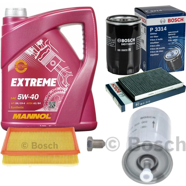 Inspektionspaket Wartungspaket Filterset Mit 5 L MANNOL Extreme 5W-40 Motoröl, MAHLE Ölfilter & Dichtring