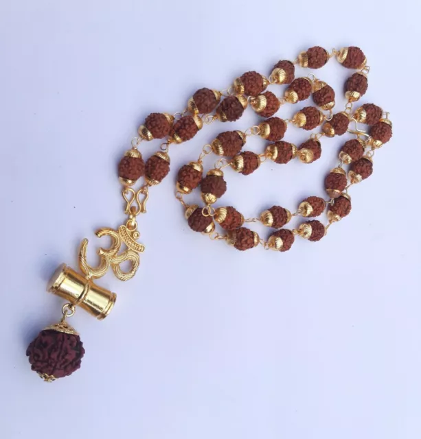 5 Mukhi Rudraksha Mala 5 Gesicht Rudraksh Mala 7 Mm Perlengrösse Halskette...