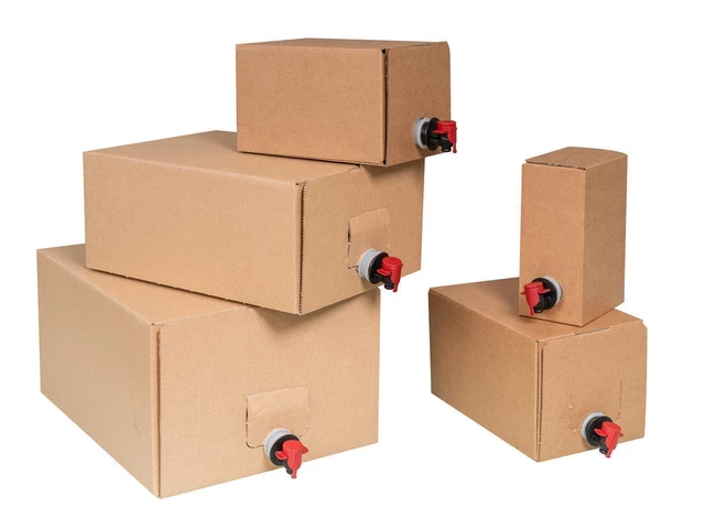 120 x Bag-in-Box Bag in Box Karton inkl. Beutel SET Saftkarton Weinkarton - 1,5L