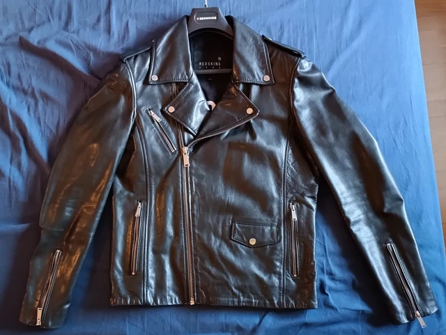 Blouson Perfecto En Cuir Noir Paul Kiehl - Taille M - Neuf Jamais Porté - Style Moto