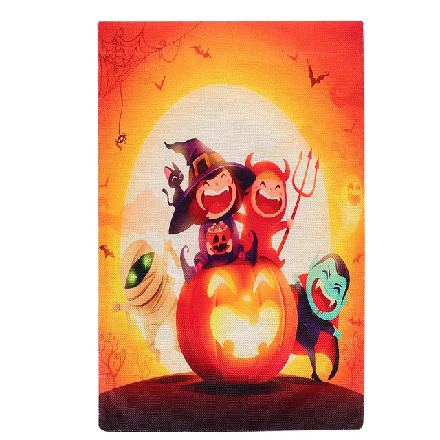 Bandera de jardín festival fantasma bandera de acción de gracias jardín decoraciones de Halloween