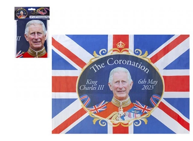 KING CHARLES CORONATION Flag Union Jack Banner British Street Party 6th 