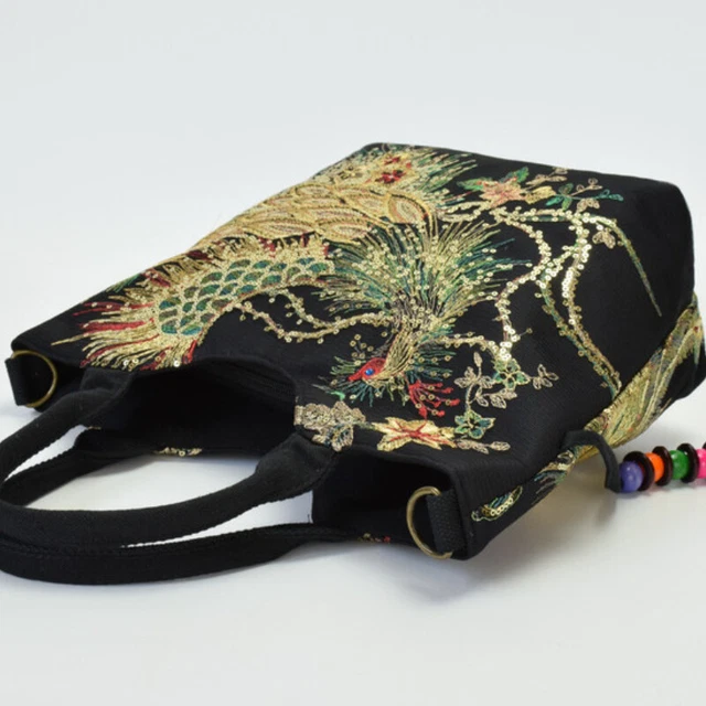 Sac à main ethnique Besace Bandoulière Hippie Baba Cool Gibecière Plage 8281 -S2